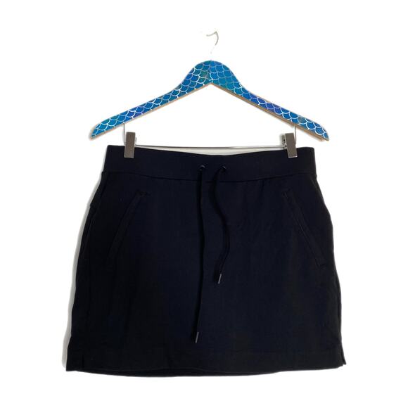 ATHLETA Black Modern Metro Drawstring Mini Skort Size Small - Picture 2 of 9